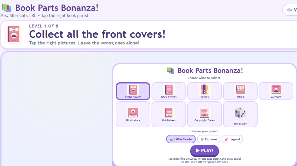Book Parts Bonanza