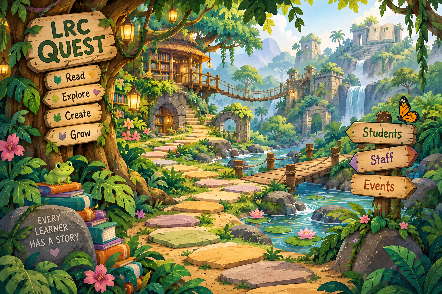 Mysterious illustrated jungle adventure